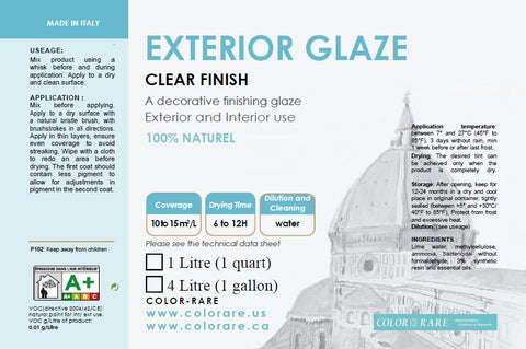 EXTERIOR GLAZE | Decorative finish